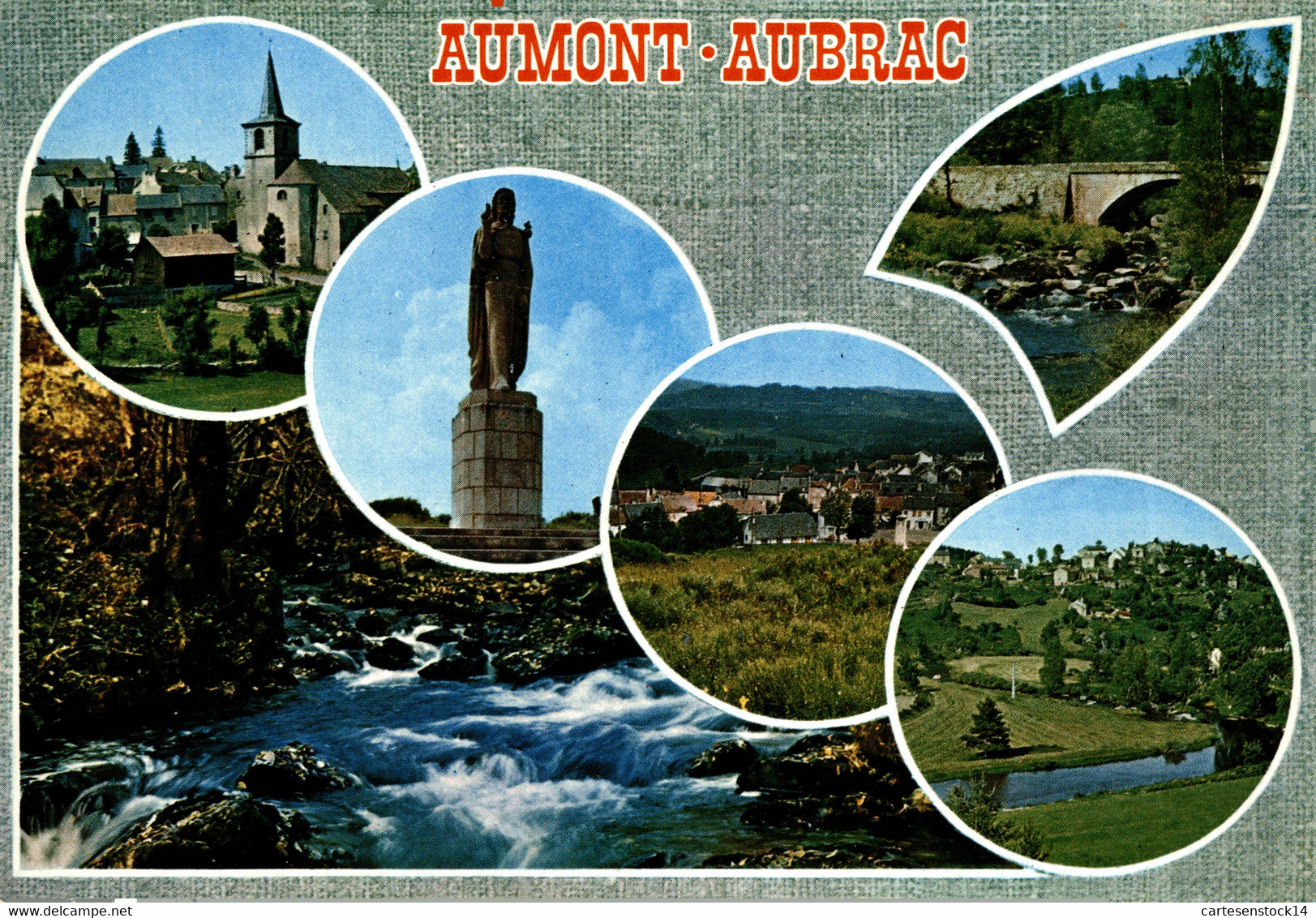 N°38112 Z -cpsm Aumont Aubrac -multivues- - Aumont Aubrac