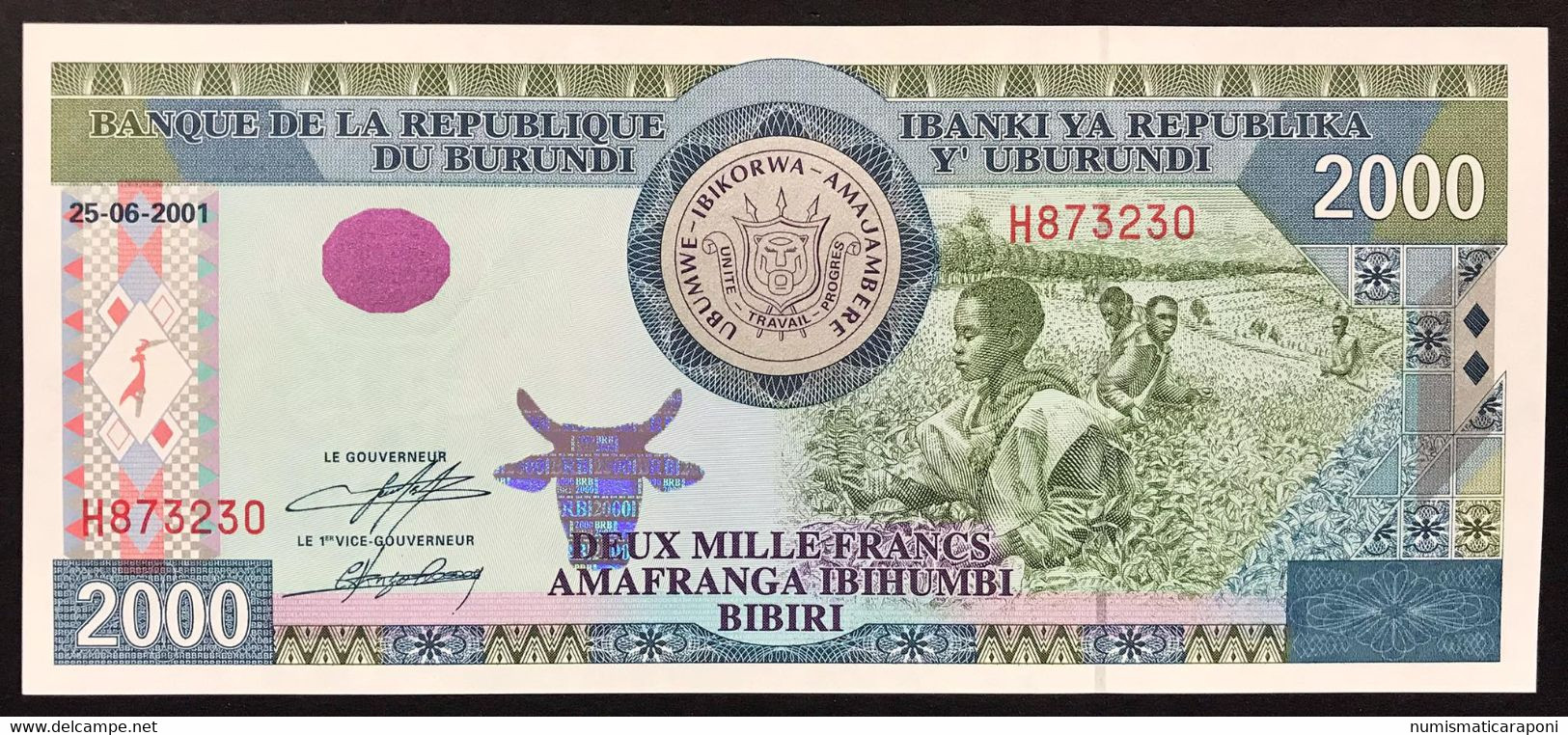 BURUNDI 2000 FRANCS 2001 FDS  LOTTO 4418 - Burundi