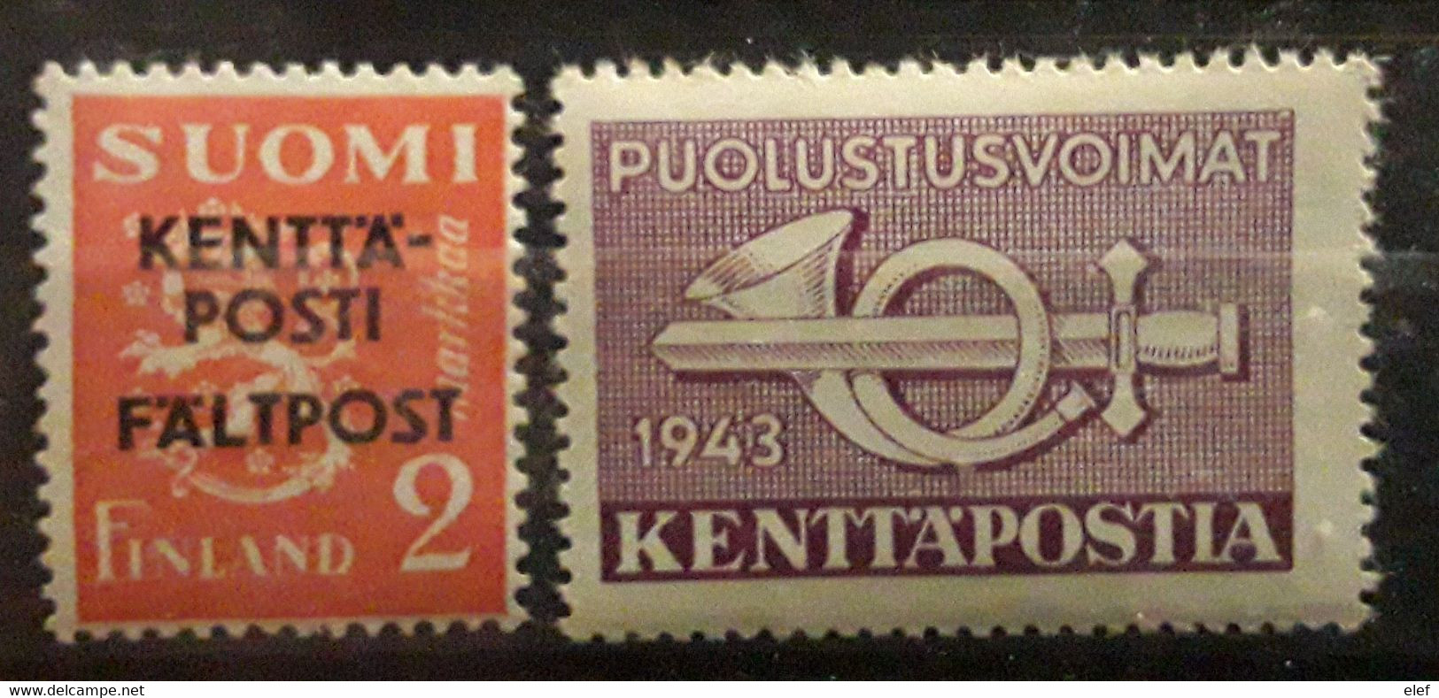FINLAND FINLANDE 1943 , Poste Militaire Yvert No 2 Et 5 , Neufs ** MNH TB - Militärmarken