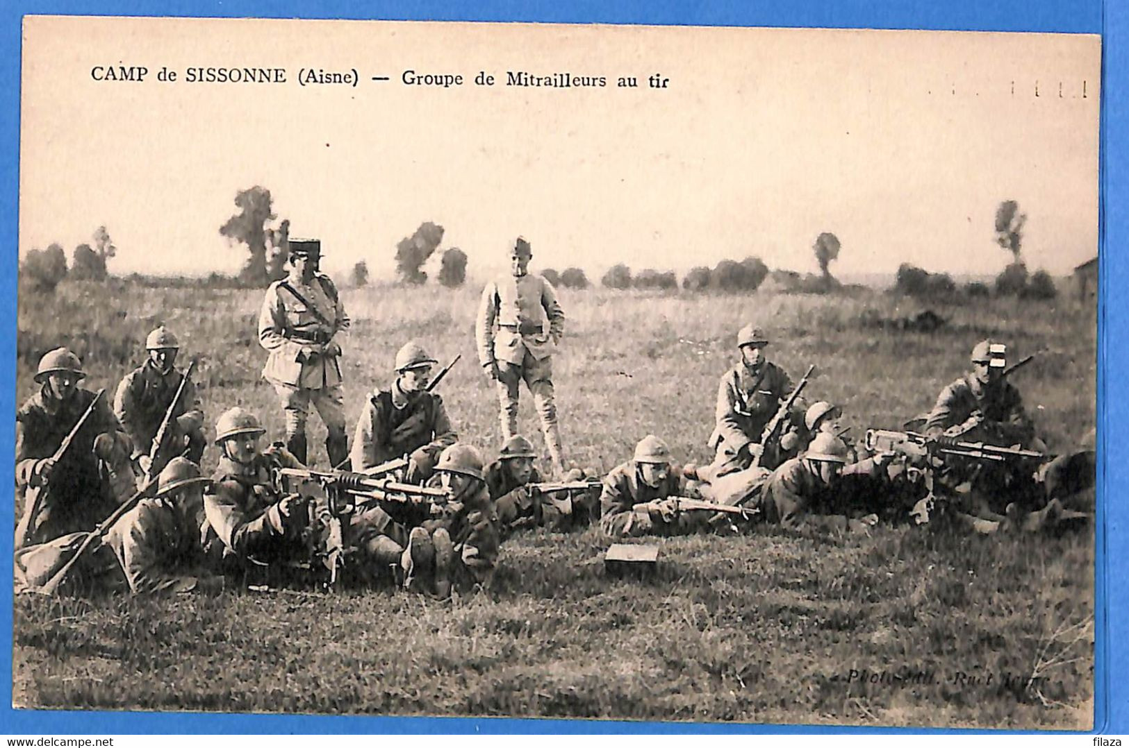 02 - Aisne - Sissonne - Groupe De Mitrailleurs Au Tir (N12008) - Sissonne