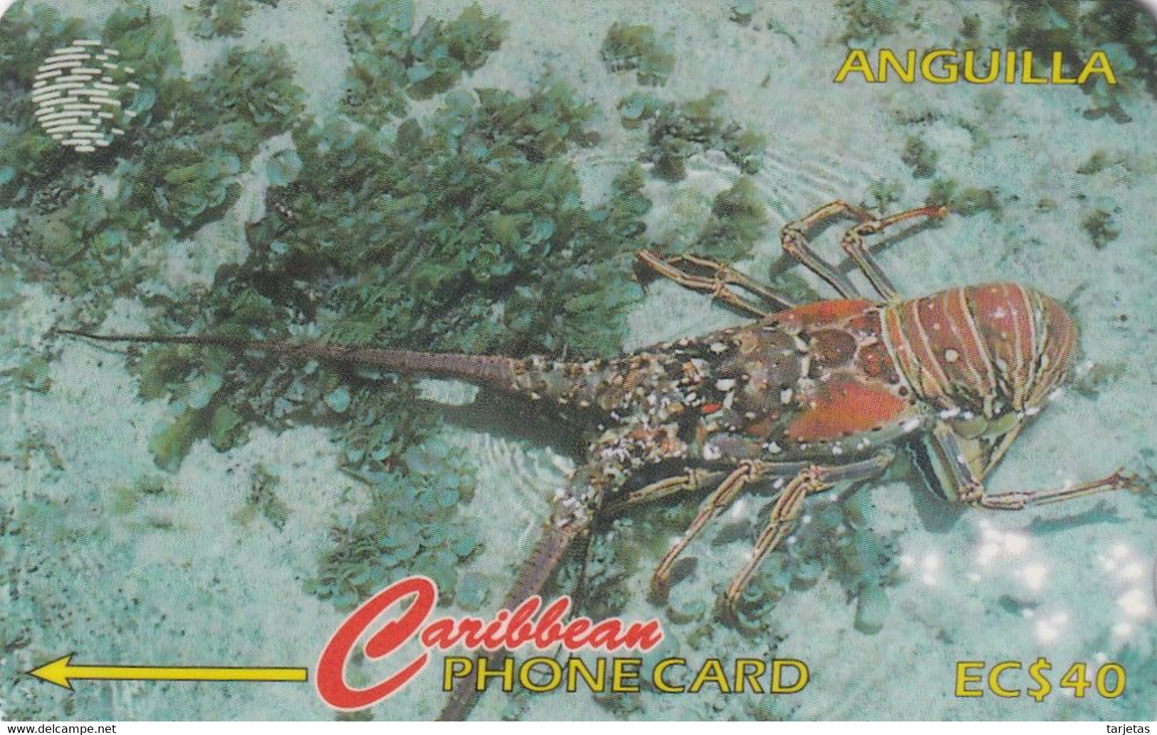 TARJETA DE ANGUILLA DE UNA LANGOSTA (LOBSTER) 182CAGA - Anguilla