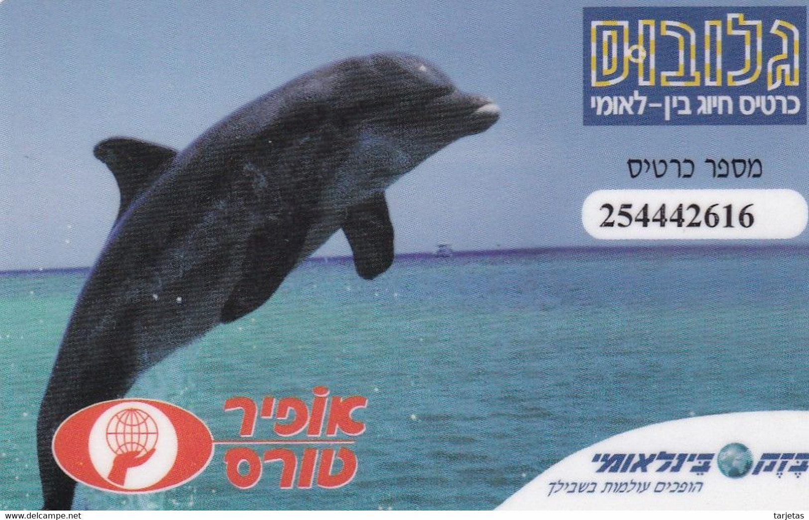 TARJETA DE ISRAEL DE UN DELFIN (DOLPHIN) - Delfini