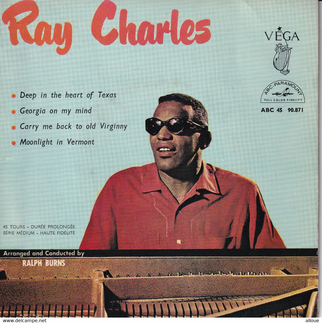 RAY CHARLES -  FR EP  - DEEP IN THE HEART OF TEXAS. + 3 - Soul - R&B