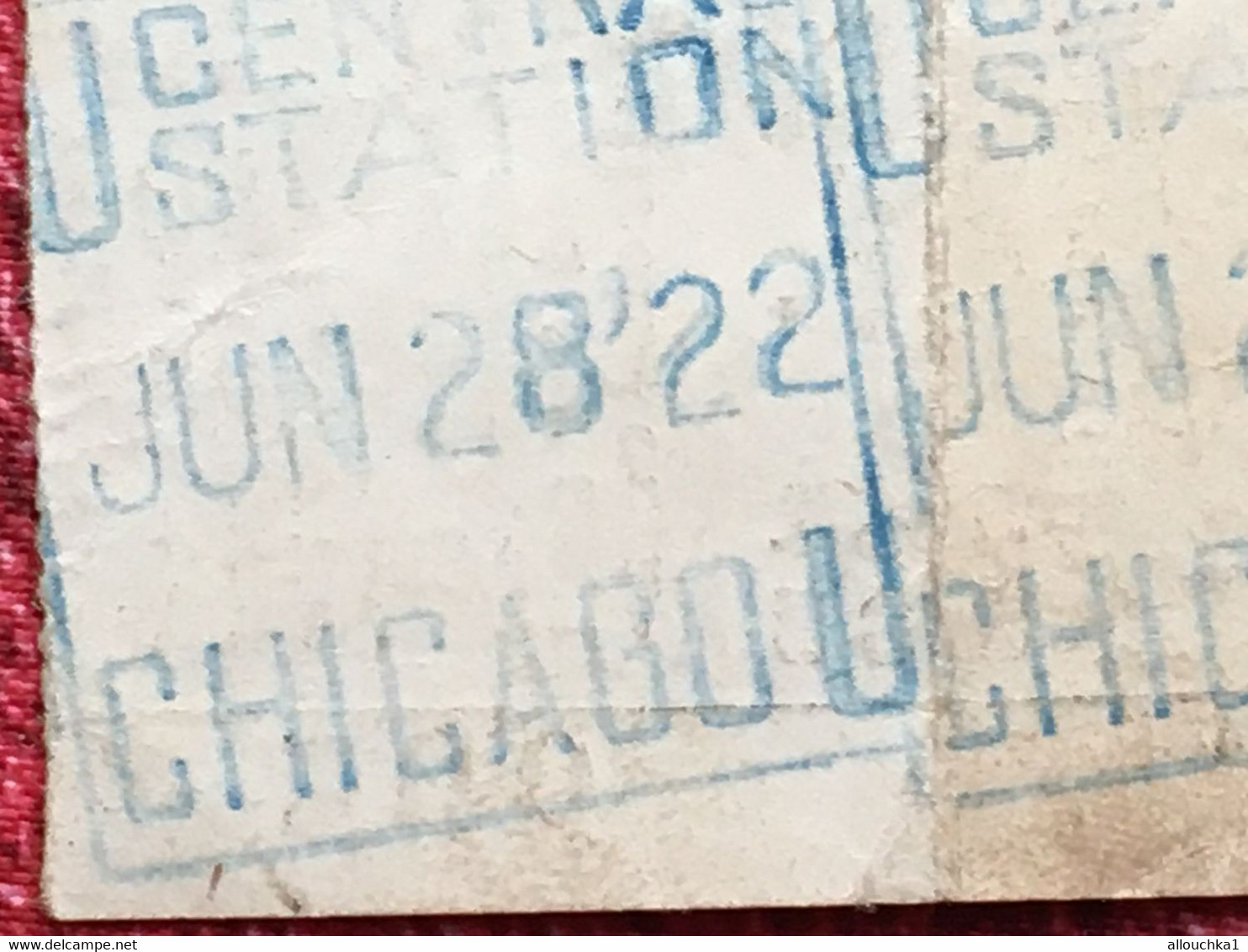 1922 Chicago To New-York N.Y.  Billet Ticket De Bus Pullman Company Titre De Transport-Passengers Check-Rail Road - Monde