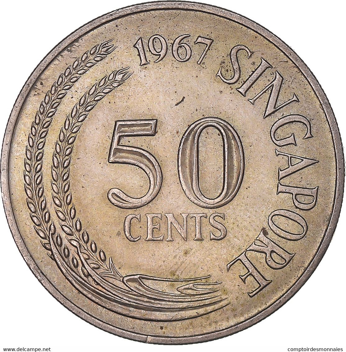 Monnaie, Singapour, 50 Cents, 1967 - Singapour