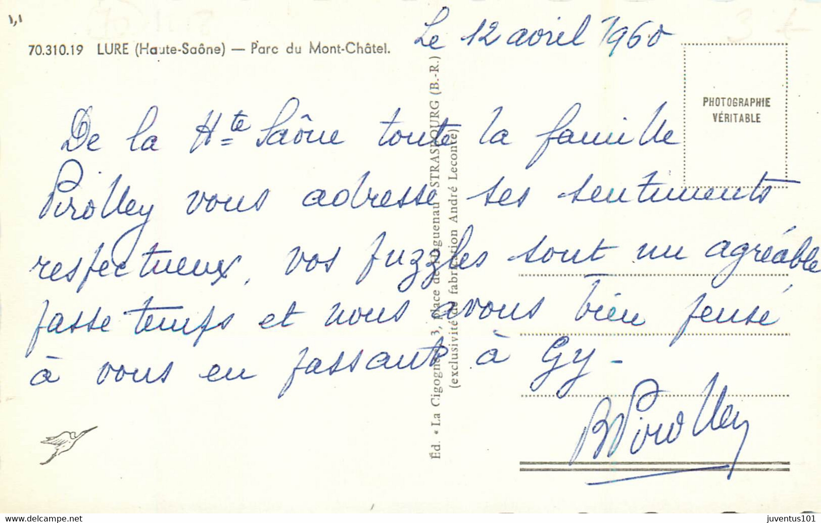 CPSM Lure-Parc Du Mont Châtel      L2079 - Lure