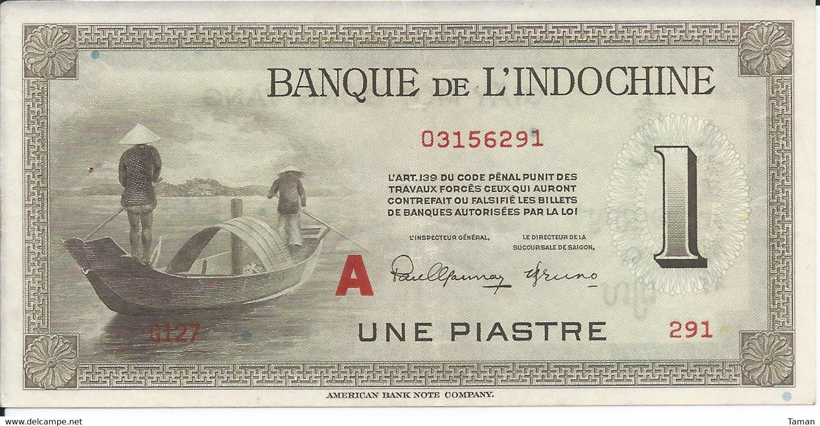 INDOCHINE   -  1  Piastre  (1951)   --  SPL   -  Indo-china - Indochina