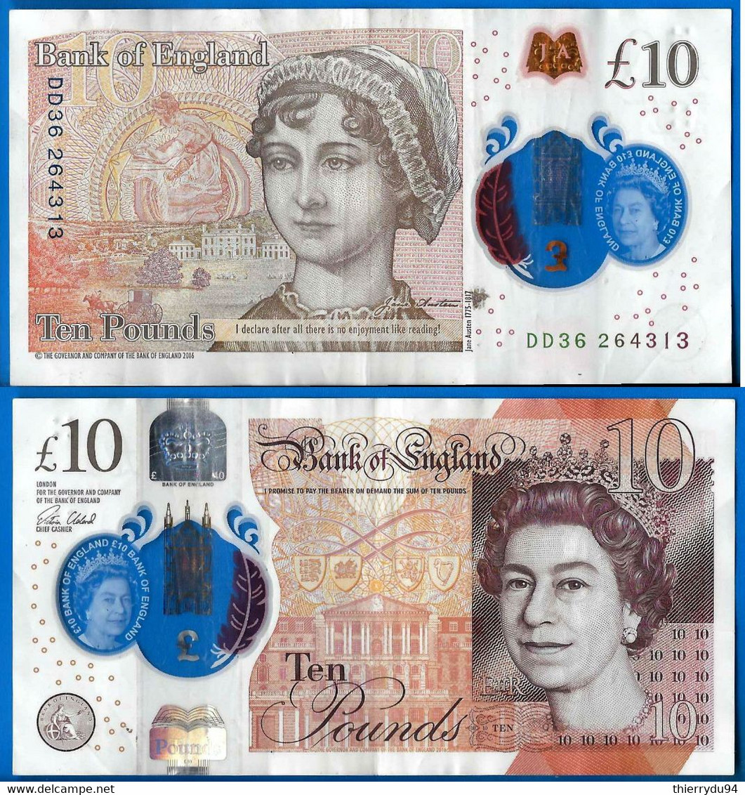 Royaume Uni 10 Pounds 2017 Serie DD Polymer Pound Grande Bretagne Angleterre UK United Kingdom Queen 2 Que Prix + Port - 10 Pounds