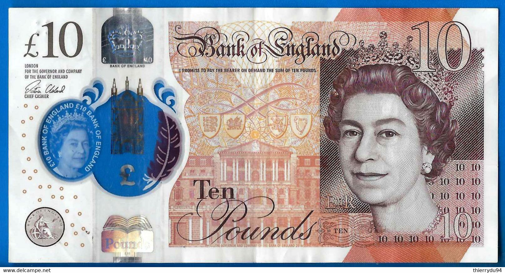 Royaume Uni 10 Pounds 2017 Serie DD Polymer Pound Grande Bretagne Angleterre UK United Kingdom Queen 2 Que Prix + Port - 10 Ponden