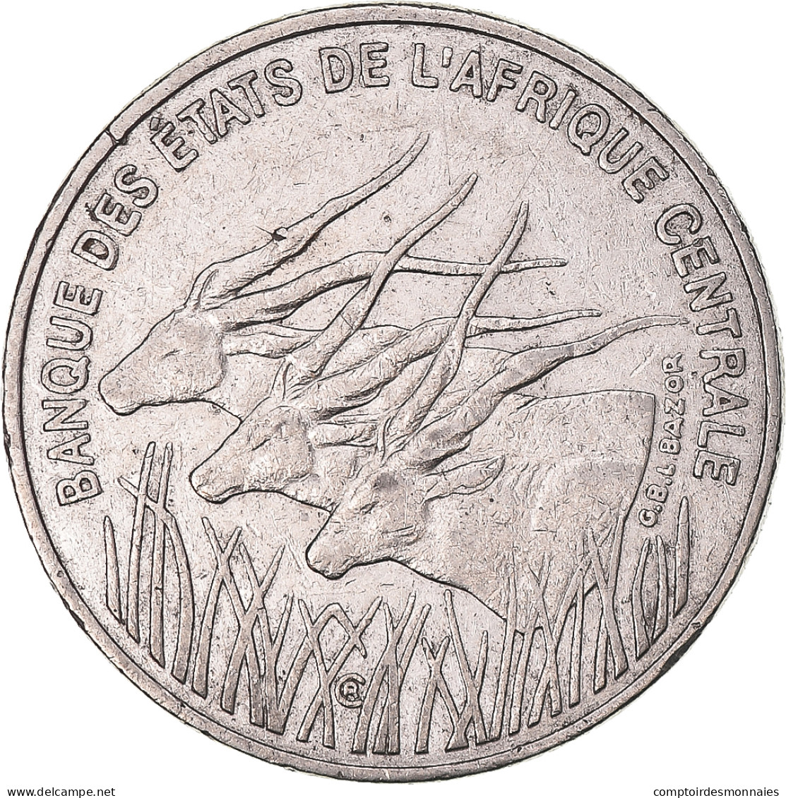 Monnaie, États De L'Afrique Centrale, 100 Francs, 1996 - República Centroafricana