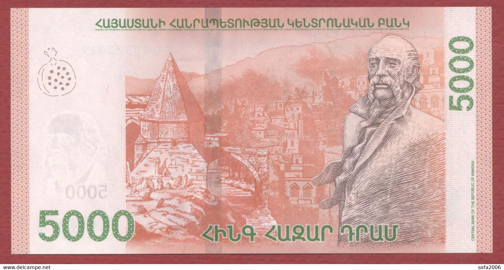 Armenia 5000 DRAM 2018 UNC . - Armenien