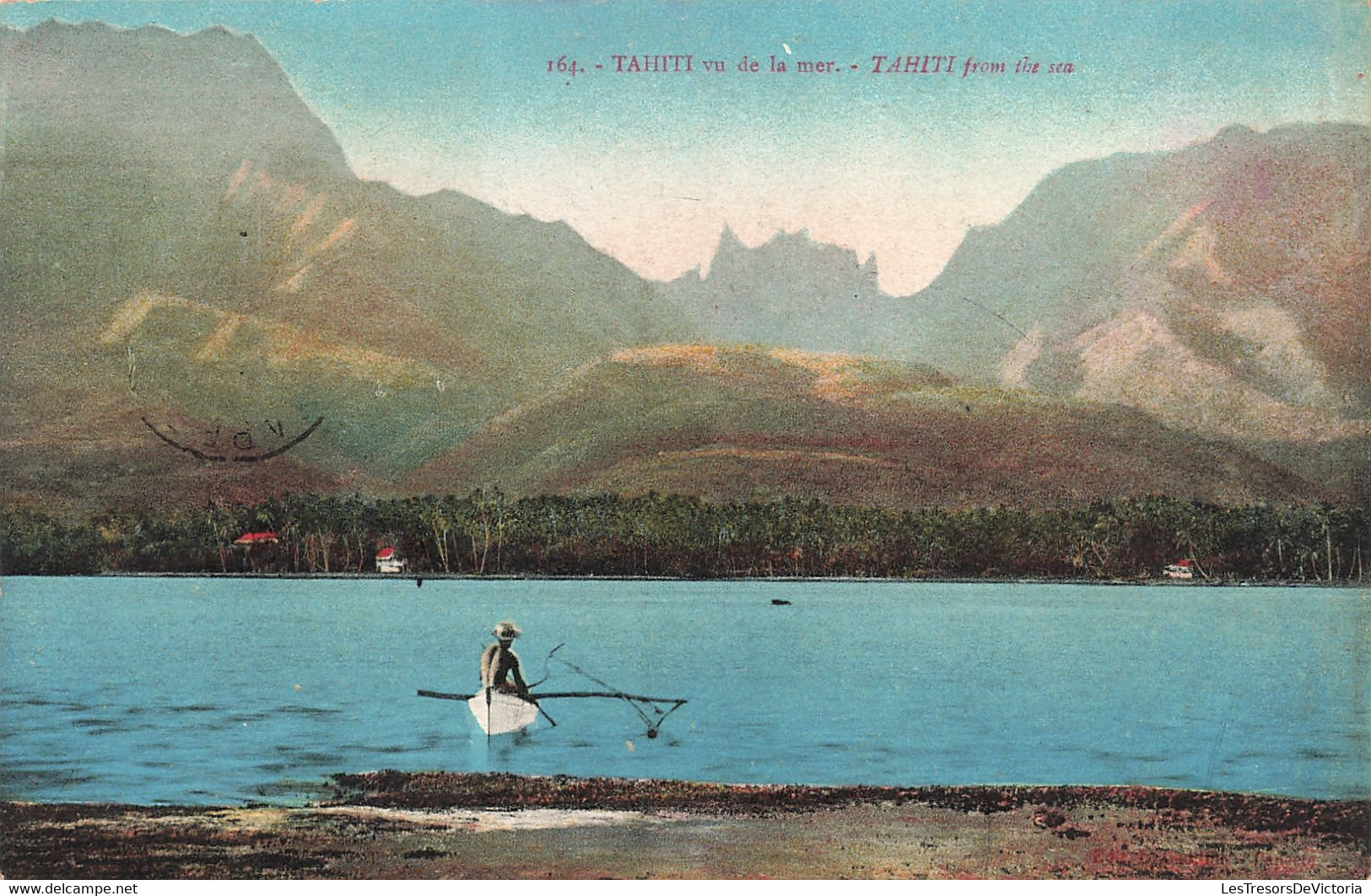 Tahiti - Vue De La Mer - Tahitifrom The Sea - Edit. Gauthier - Colorisé - Animé - Barque - Carte Postale Ancienne - Tahiti
