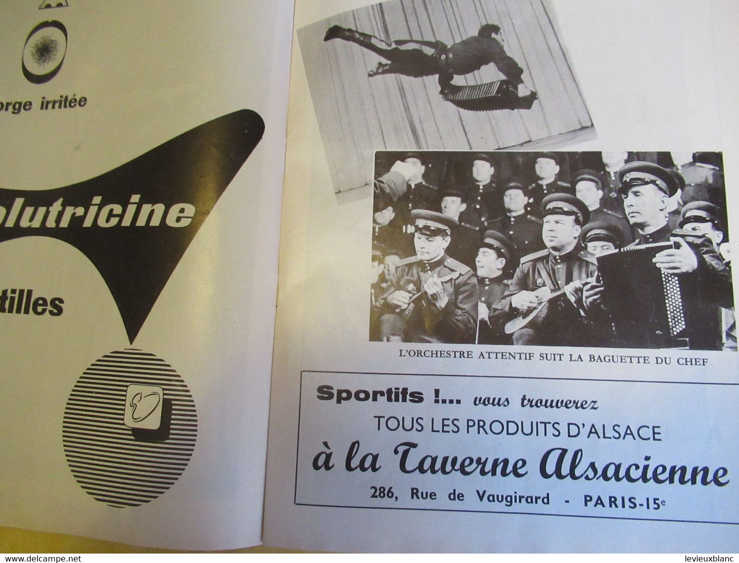 Programme ancien/Choeurs et danses de l'Armée Soviétique/ PALAIS des Sports//Vers 1960    PROG349