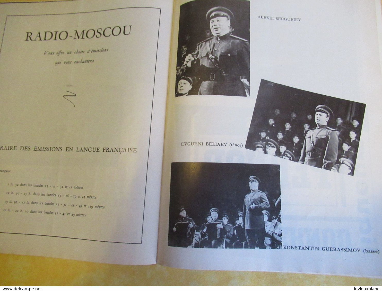 Programme ancien/Choeurs et danses de l'Armée Soviétique/ PALAIS des Sports//Vers 1960    PROG349