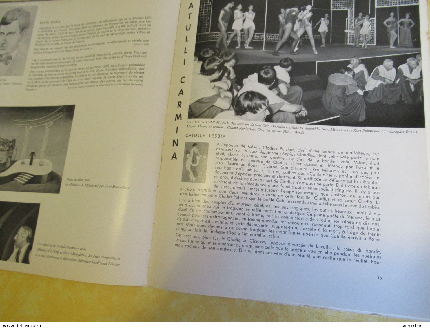 Programme ancien/Théâtre des Champs-Elysées/ Opéra de STUTTGART/ Tristan et Isolde/Wagner /mars 1952    PROG350