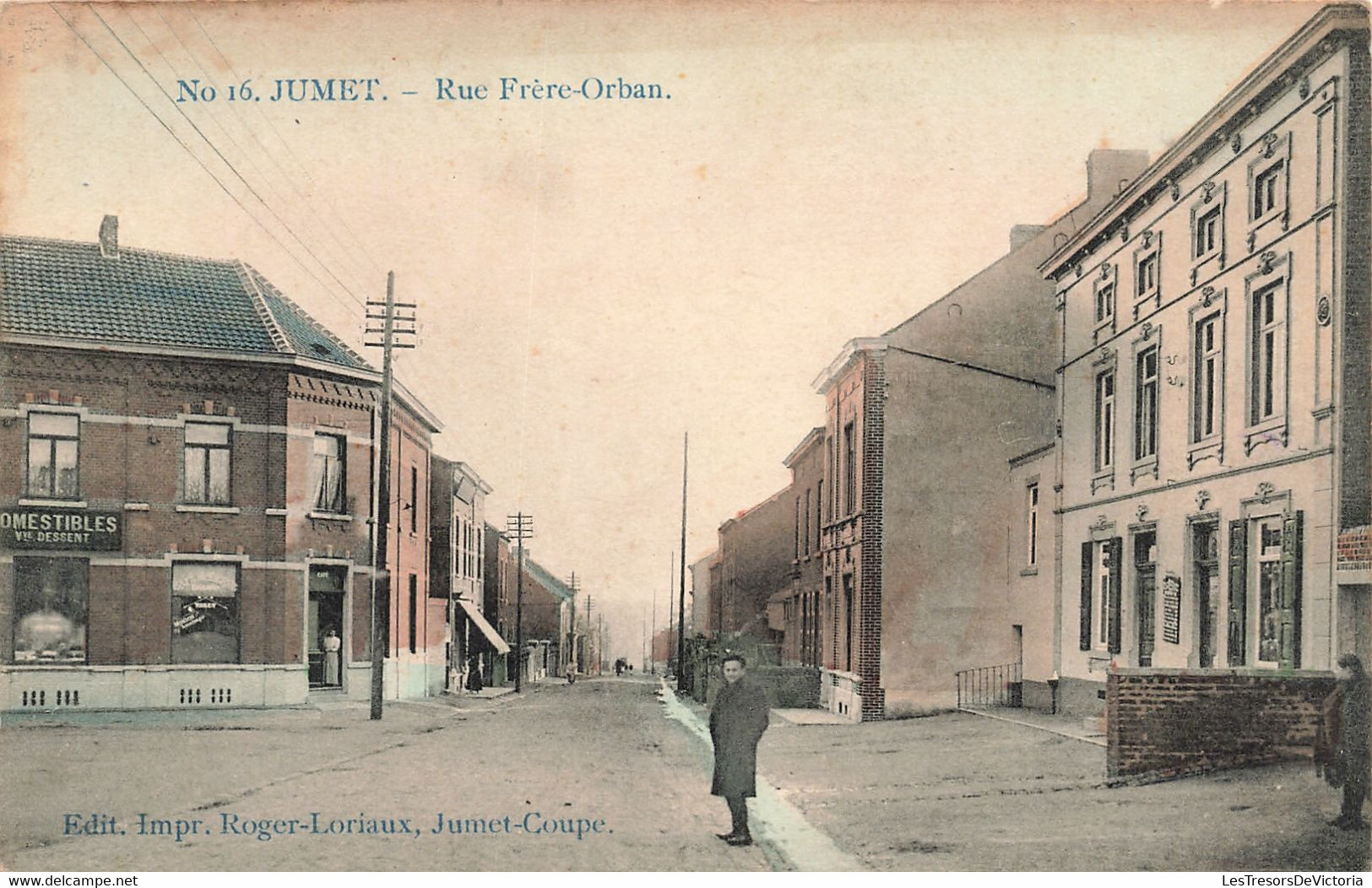 Belgique - Jumet - Rue Frère Orban - Edit. Impr. Roger Loriaux - Phototyp. Marcovici - Colorisé - Carte Postale Ancienne - Charleroi