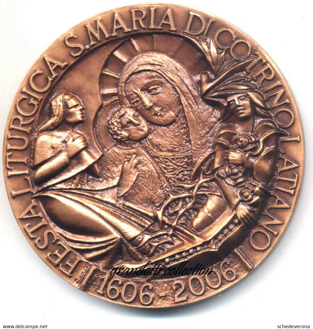 MADONNA DI COTRINO IV CENTENARIO MEDAGLIA 2006 CARMELO CONTE IN COFANETTO - Firma's