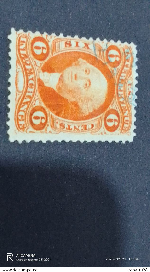 USA-1865-75  6C-   FİSCAL DAMGALI - Andere & Zonder Classificatie