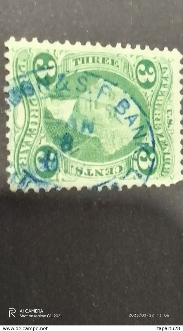 USA-1865-75  3C-   FİSCAL DAMGALI - Andere & Zonder Classificatie