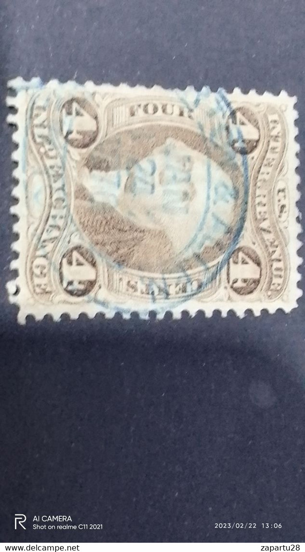 USA-1865-75  4C-   FİSCAL DAMGALI - Andere & Zonder Classificatie