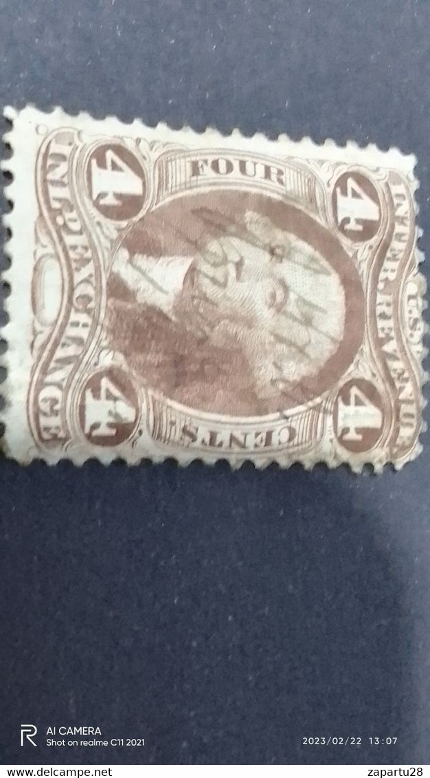 USA-1865-75  4C-   FİSCAL DAMGALI - Andere & Zonder Classificatie