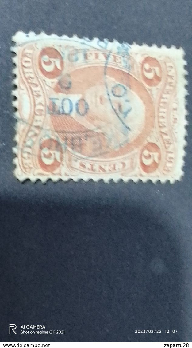 USA-1865-75  5C-   FİSCAL DAMGALI - Andere & Zonder Classificatie