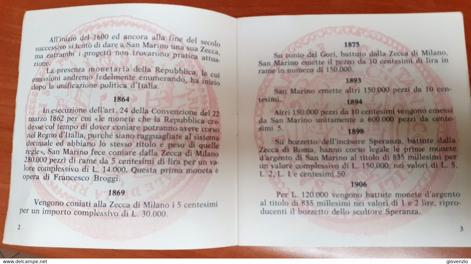 SAN MARINO 1972 MONETE LIBRETTO DEDICATO CON SERIE ANNULLATA - Autres & Non Classés