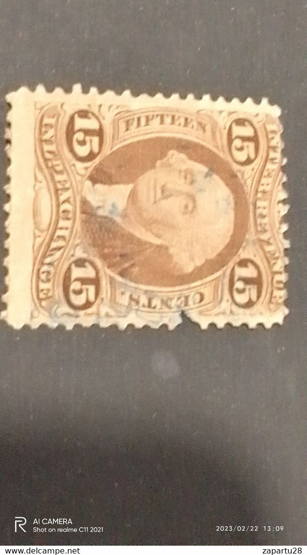 USA-1865-75  15C-   FİSCAL DAMGALI - Other & Unclassified