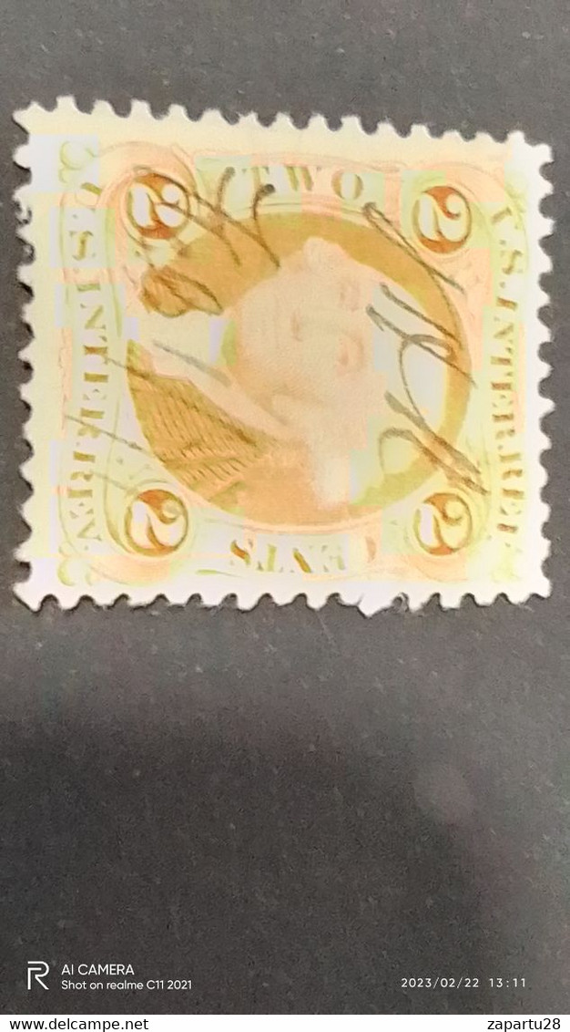 USA-1865-75  2C-   FİSCAL DAMGALI - Andere & Zonder Classificatie