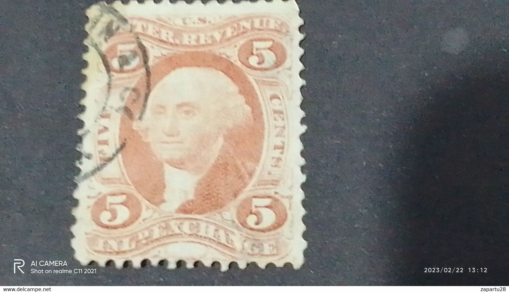 USA-1865-75  5C-   FİSCAL DAMGALI - Andere & Zonder Classificatie