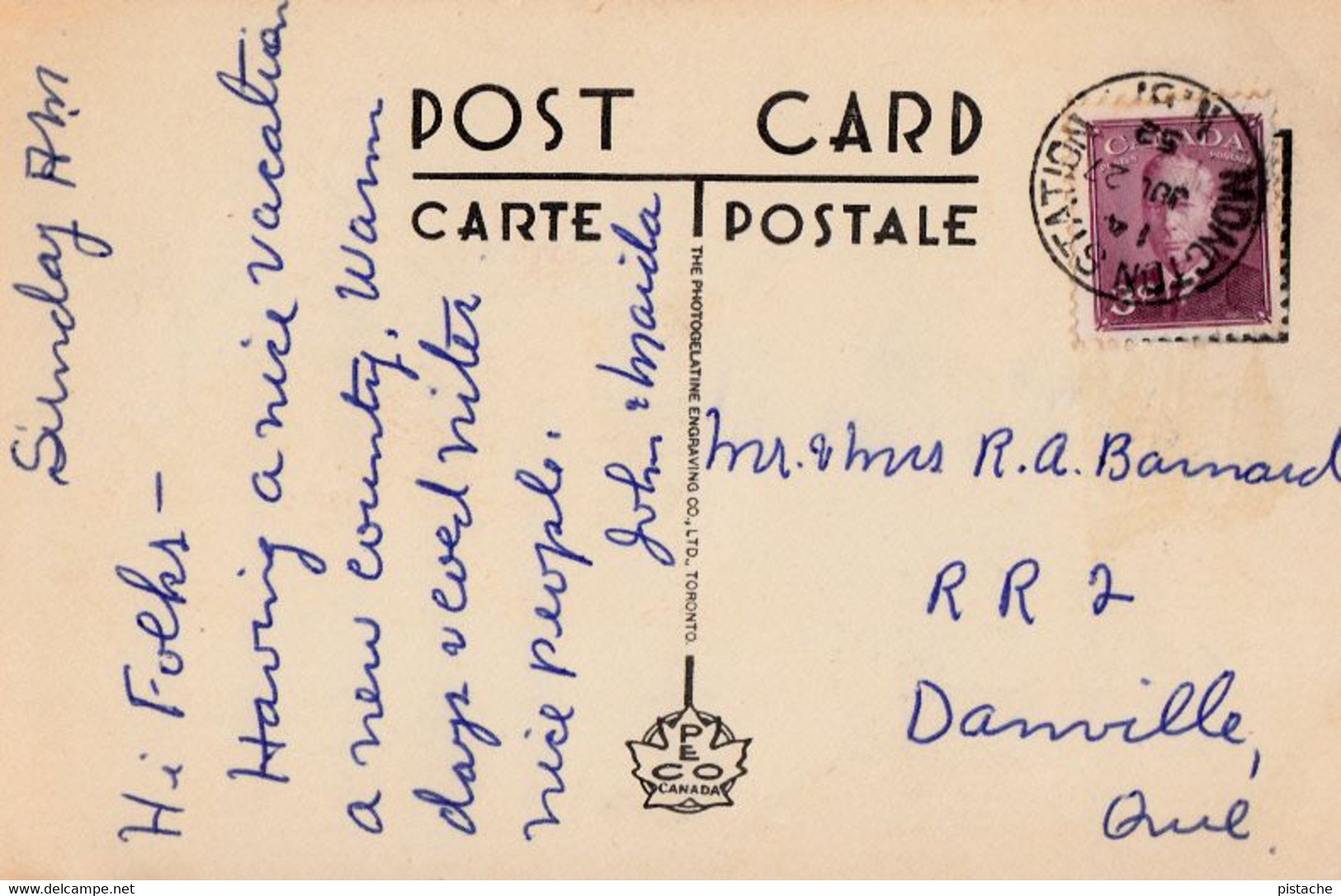 3605 – Sackville New Brunswick Canada – Museum At Fort Beausejour Historic Park – Stamp Postmark 1952 – VG Condition - Other & Unclassified