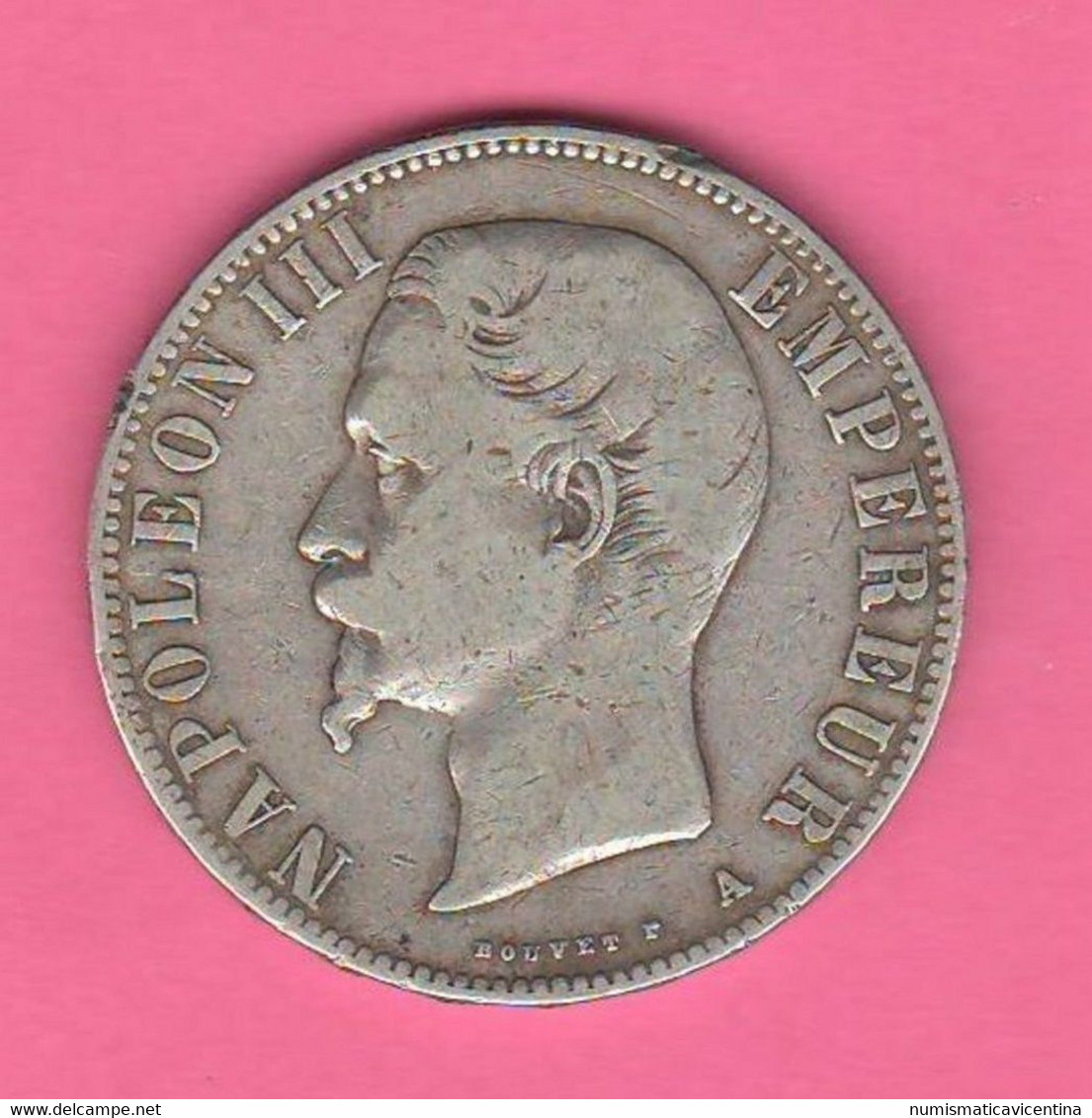 Francia 5 Francs 1855 A Mint Paris Parigi France Empire Louis Napoleon III° Empereur - 5 Francs