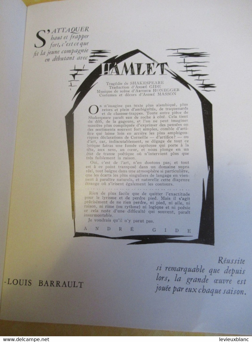 Programme ancien de LUXE /Théâtre MARIGNY/ La Répétition ou l'Amour puni / Jean ANOUILH/Janvier 1951 PROG351