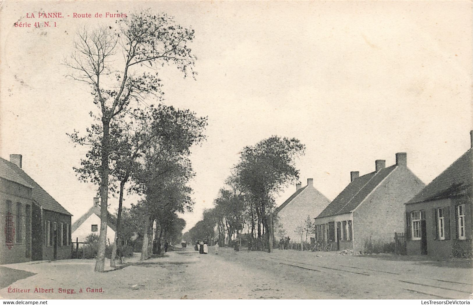 Belgique - La Panne - Route De Furnès - Edit. Albert Sugg - Oblitéré La Panne 1906 - Animé - Carte Postale Ancienne - De Panne