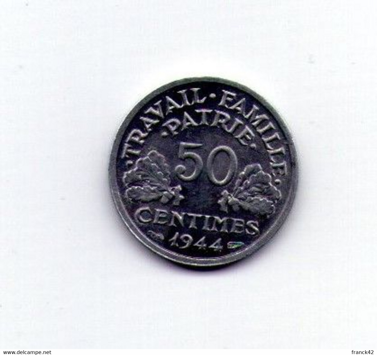 France. 50 Centimes 1944 B - 50 Centimes
