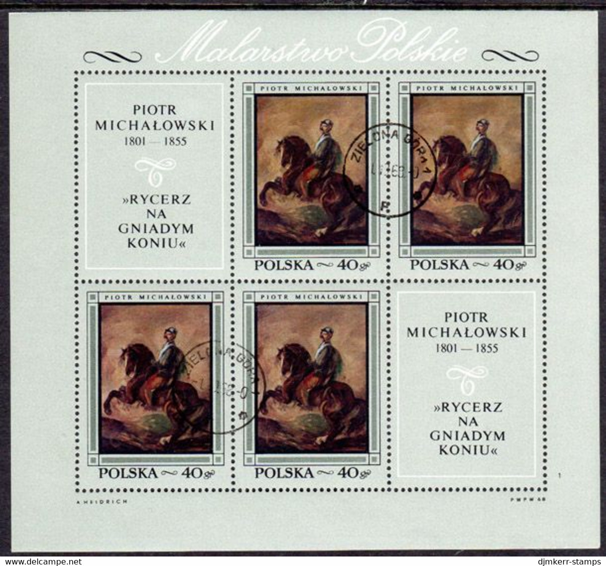 POLAND 1968 Polish Paintings I Sheetlets Used.  Michel 1864-71 Kb - Used Stamps