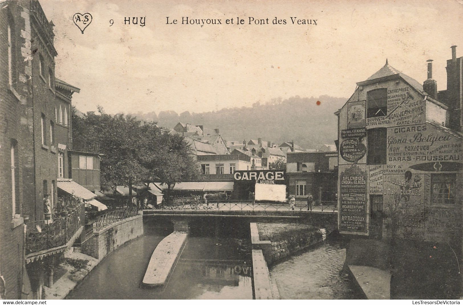 Belgique - Huy - Le Houyoux Et Le Pont Des Veaux - Garage E. Hubin - Rivière - Animé - Carte Postale Ancienne - Hoei