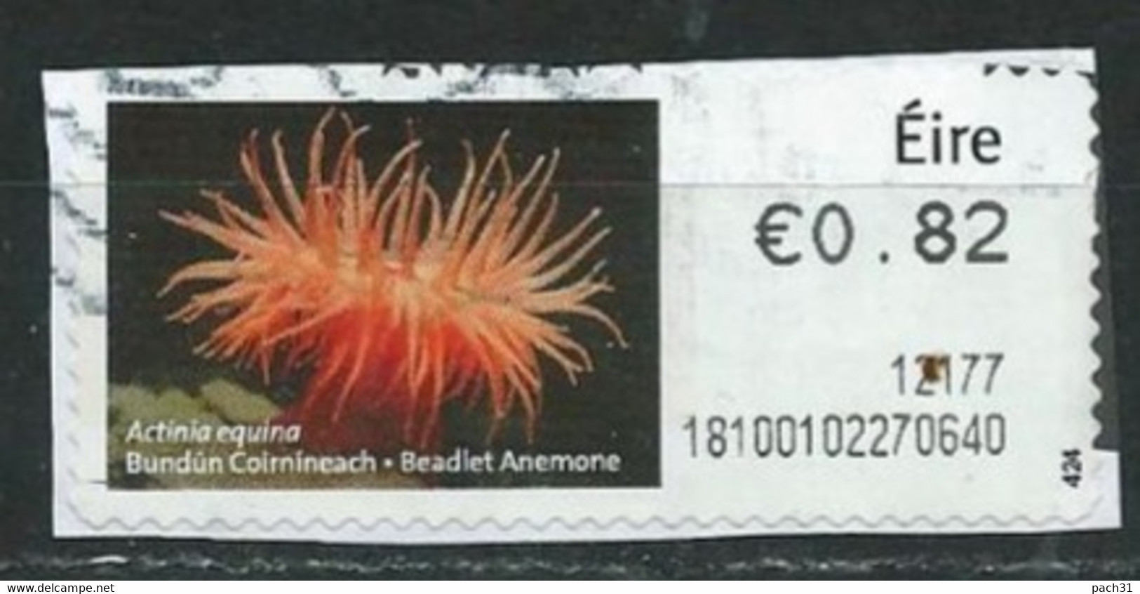 Irlande Vignette D'affranchissement 0,82E 2011  Anémone - Franking Labels