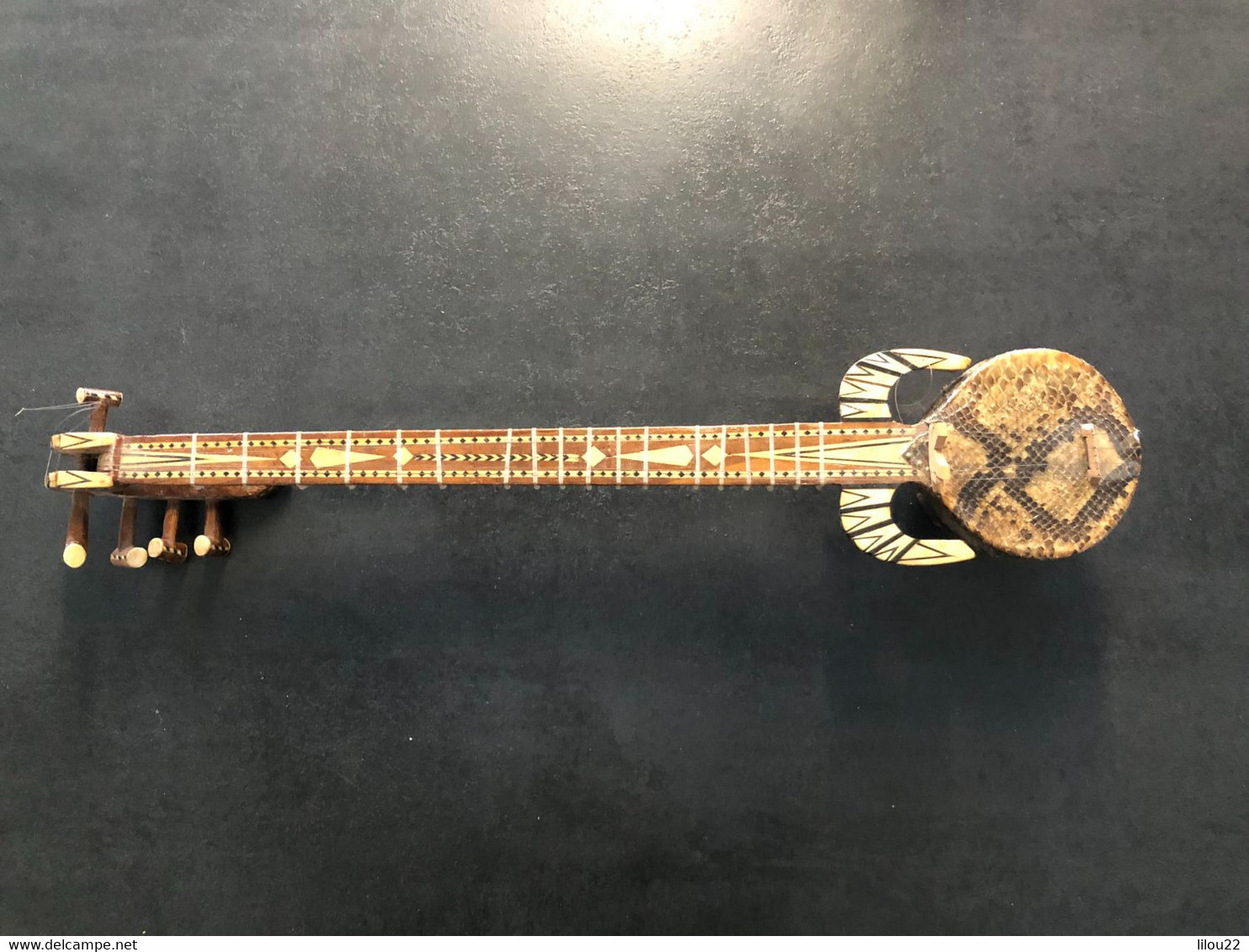 Instrument à Cordes Traditionnel Uyghur, (Ouïghour) . KASGHAR 1992 . String Snake Skin Uyghur Rebab Ou Rewap - Instruments De Musique