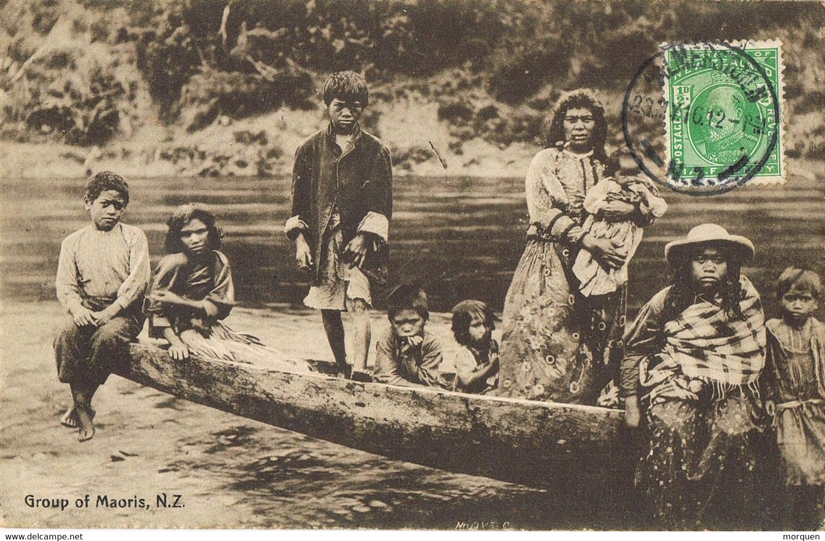 48920. Postal PALMERSTOWN (New Zealkand) 1916. Natives MAORIS. CENSOR Military N.Z. - Storia Postale