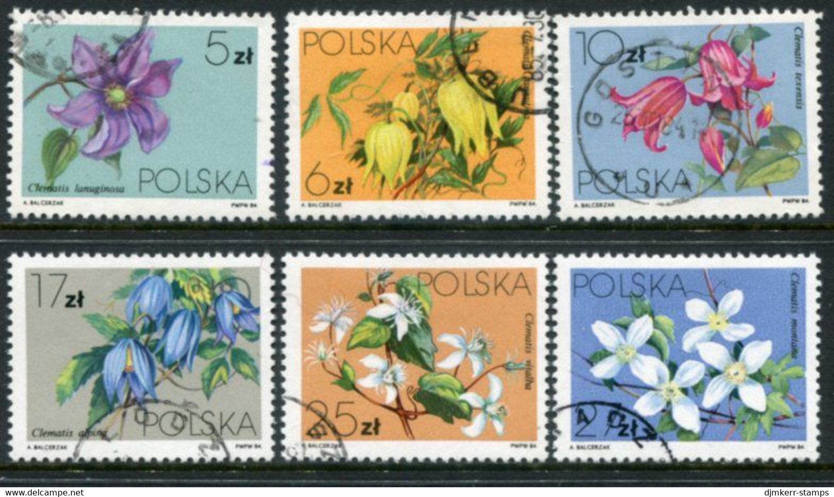 POLAND 1984 Climbing Plants Used.  Michel 2906-11 - Usati