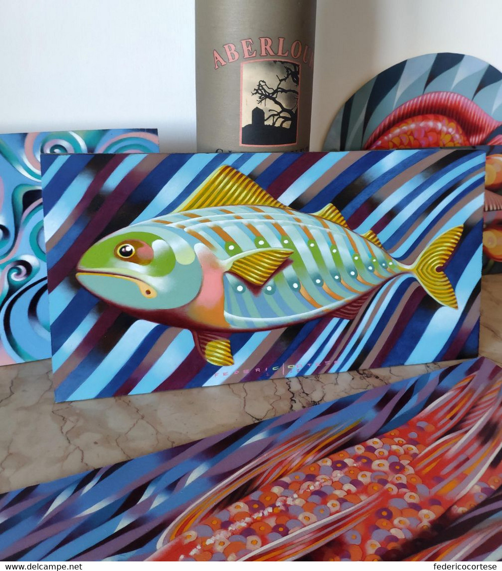 Olio su legno / oil on wood panel. Pesciolino / Little fish