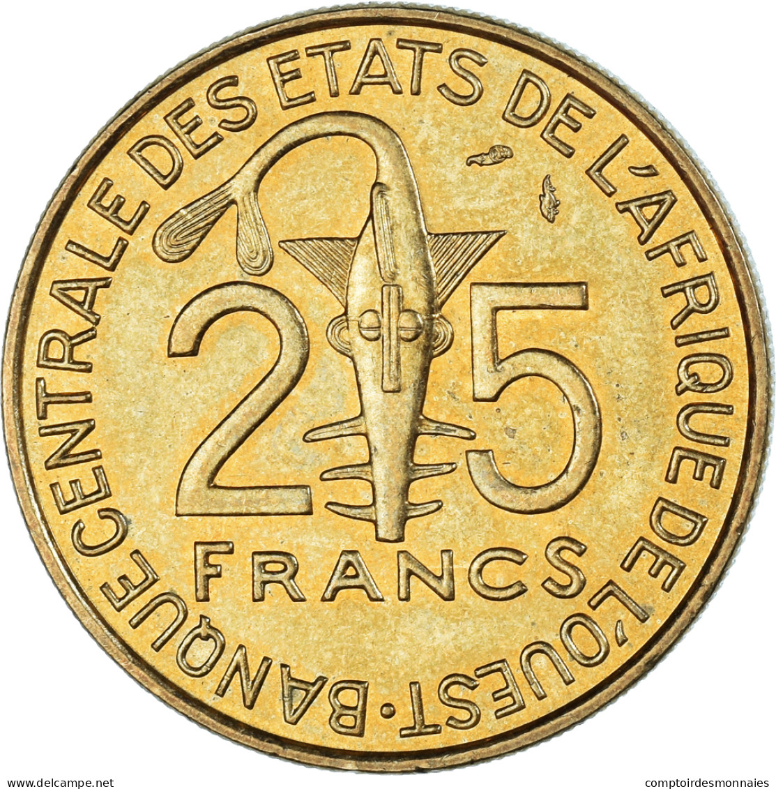 Monnaie, États De L'Afrique Centrale, 25 Francs, 1990 - Zentralafrik. Republik