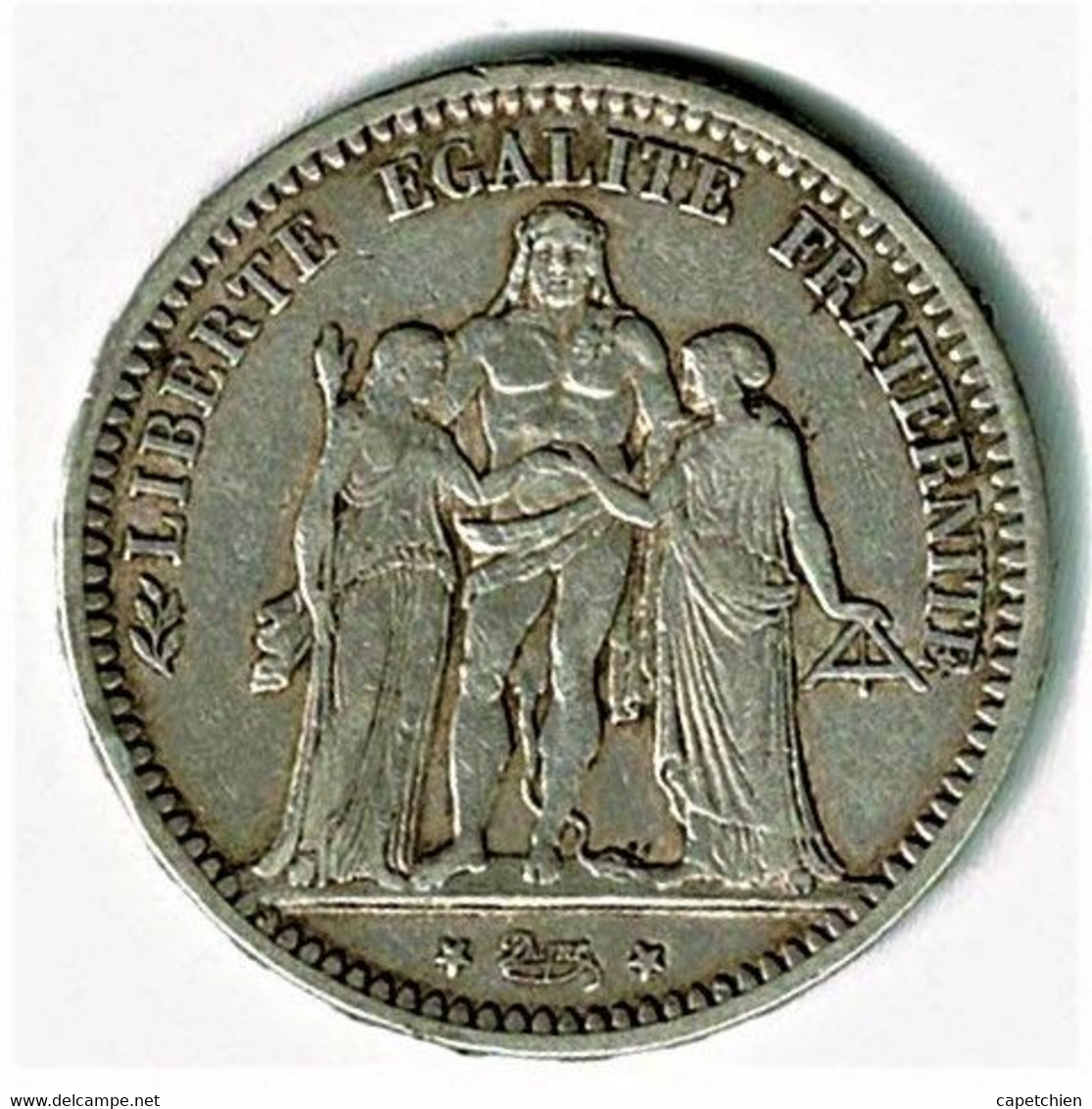 FRANCE // ECU DE 5 FRANCS / GOUVERNEMENT DE DEFENSE NATIONALE/ 1871 K BORDEAUX / 24.71 G  / RARE - 1870-1871 Government Of National Defense