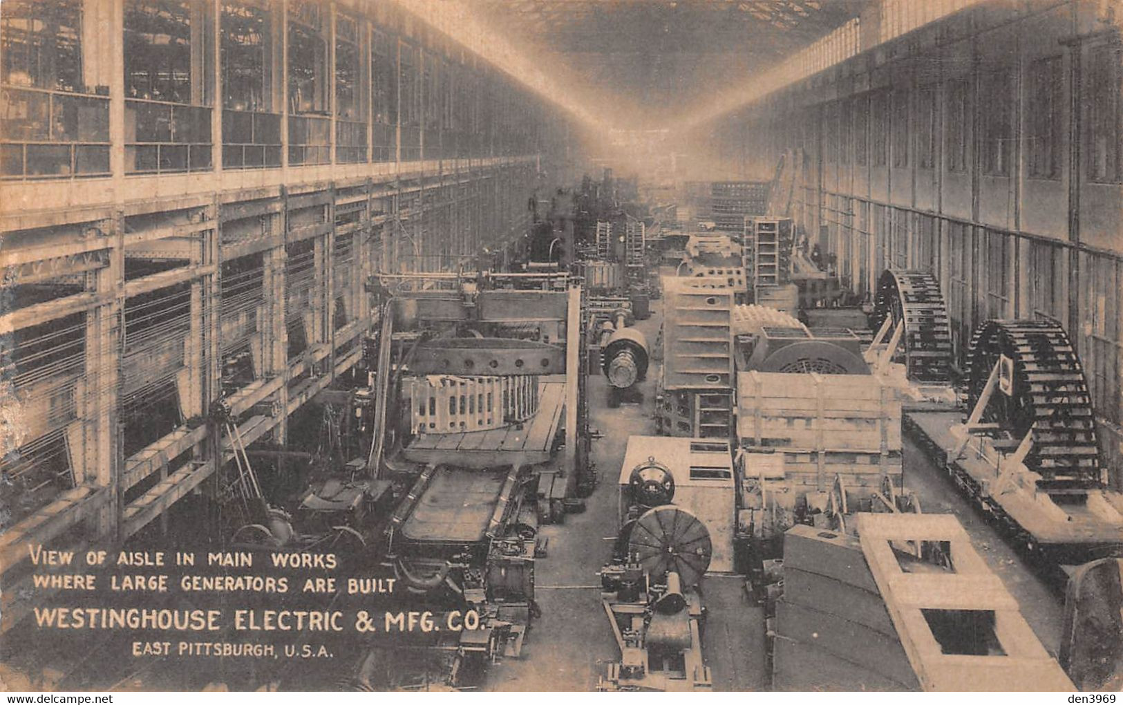 ETATS-UNIS - PA - Pennsylvania - East Pittsburgh - Westinghouse Electric & MFG. CO. - Aisle In Main Works - Generators - Pittsburgh