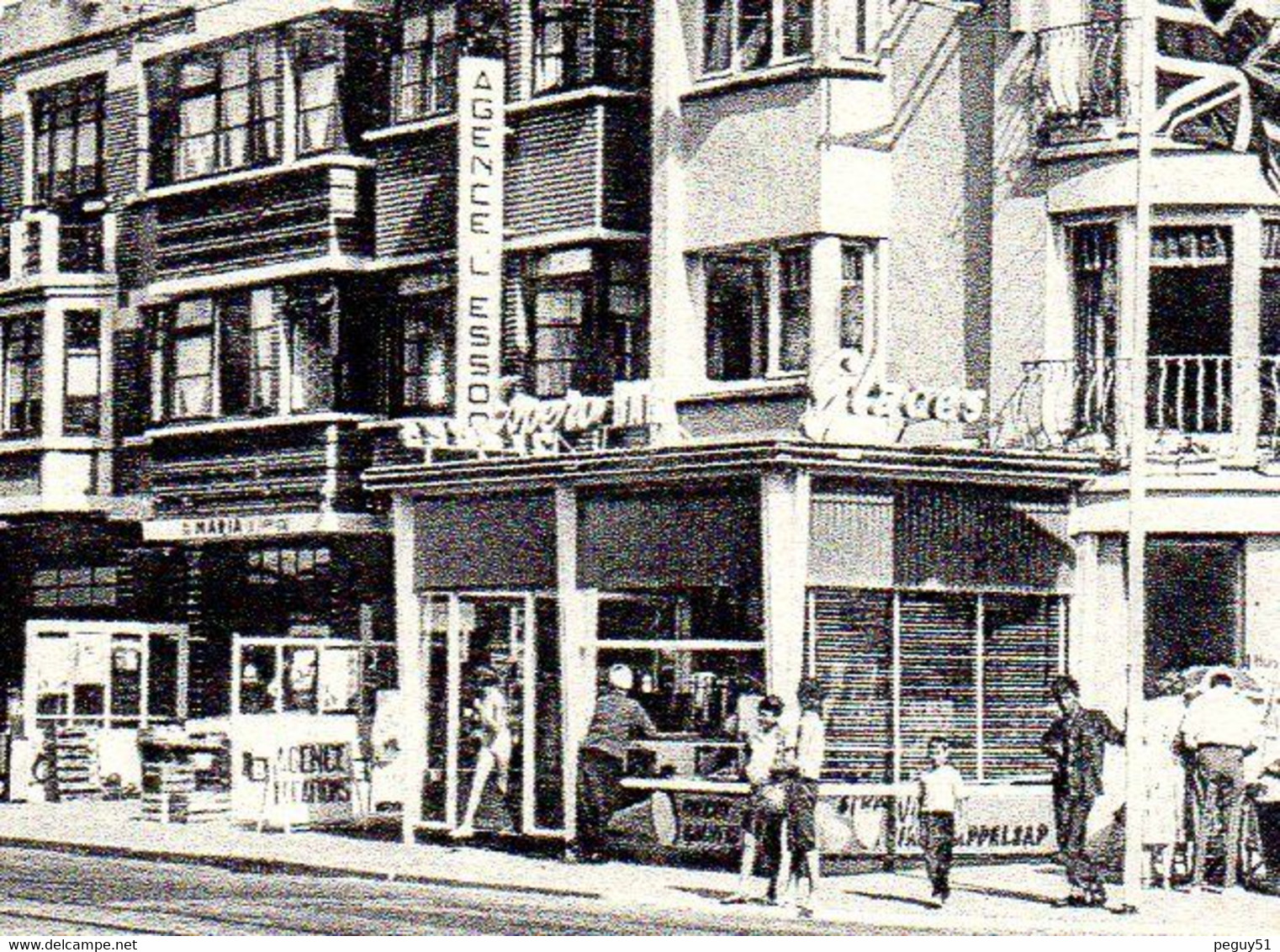 Ostdunkerque-Bains. Boulevard Albert 1er . Agence L'Essor. Apéro Bar, Glaces. 1960 - Oostduinkerke