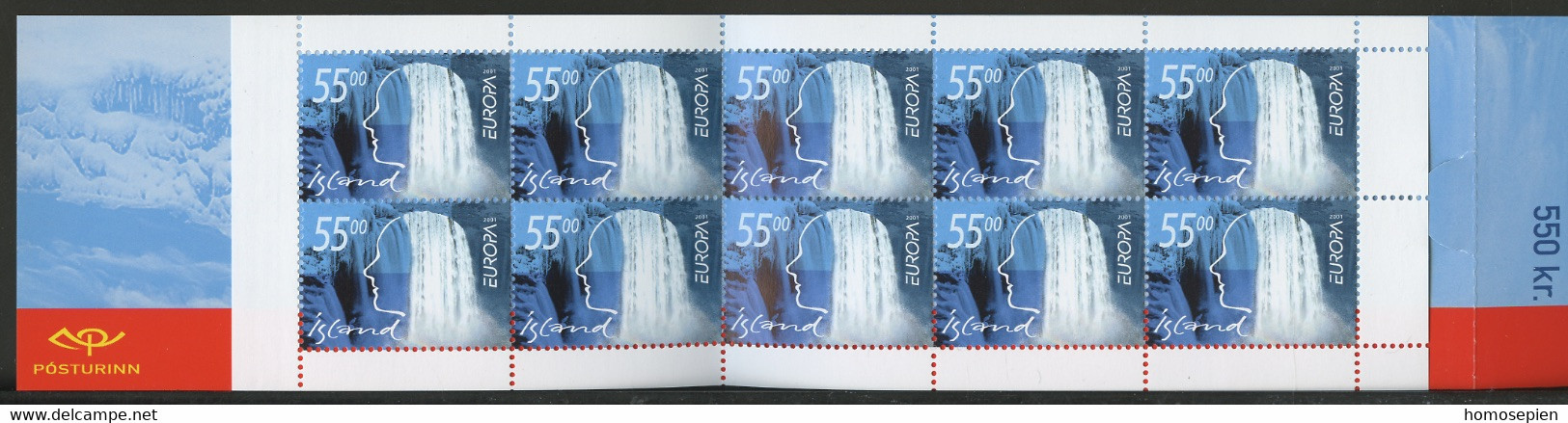 Islande - Island - Iceland Carnet 2001 Y&T N°C914 - Michel N°MH981 *** - 55k EUROPA - Booklets