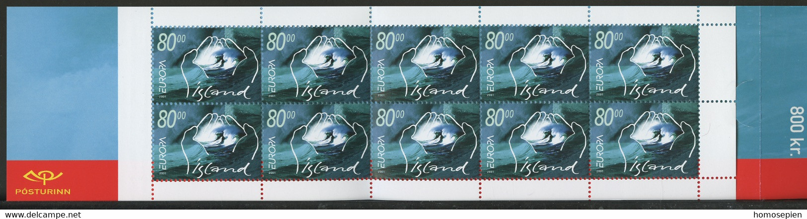 Islande - Island - Iceland Carnet 2001 Y&T N°C915 - Michel N°MH982 *** - 80k EUROPA - Booklets