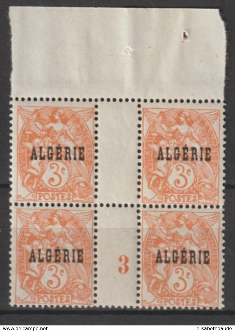 TYPE BLANC - MILLESIME ALGERIE 1923 BLOC De 4 ! - YVERT N°4 ** MNH - - Unused Stamps