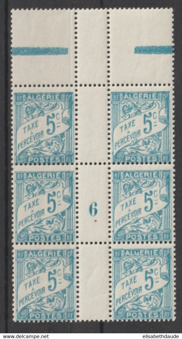 TAXE - MILLESIME ALGERIE 1926 BLOC De 6 ! - YVERT N°1A ** MNH - - Unused Stamps